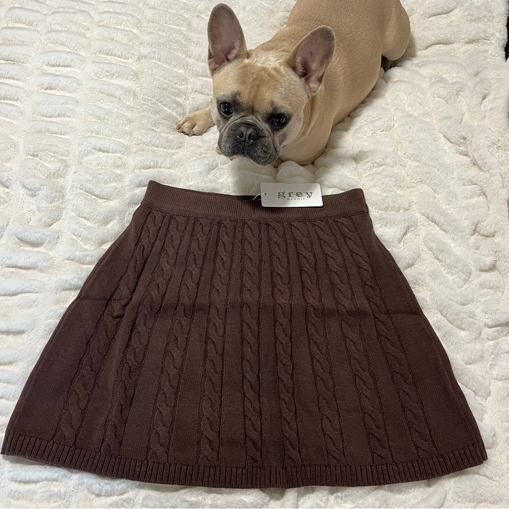 NWT Grey Bandit brown knit skirt 🍂✨